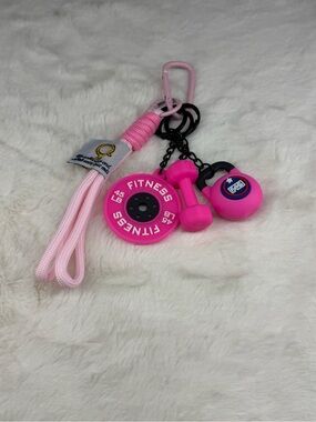 Pink Fitness keychain